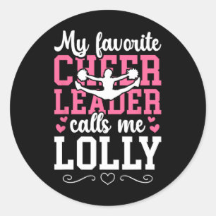 My Favourite Cheerleader Lolly Cheer Lolly Grandma Classic Round Sticker