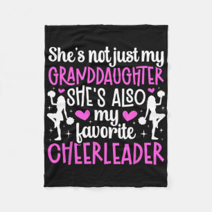 My Favourite Cheerleader Nana Cheer Nana Cheerlead Fleece Blanket