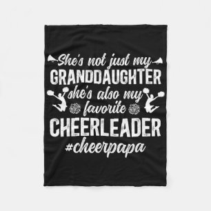 My Favourite Cheerleader Papa Cheer Papa Cheerlead Fleece Blanket