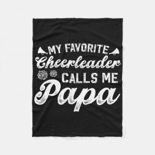My Favourite Cheerleader Papa Cheer Papa Cheerlead Fleece Blanket
