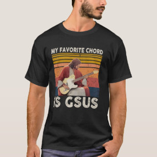 My Favourite Chord Is Gsus Jesus Retro Jesus Play T-Shirt