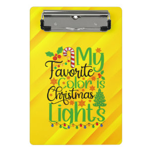 My Favourite Colour is Christmas Lights-55667 Mini Clipboard