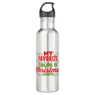 My Favourite Colour Is Christmas Lights 710 Ml Water Bottle