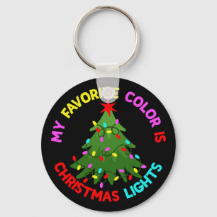 My Favourite Colour is Christmas Lights-78678 Key Ring