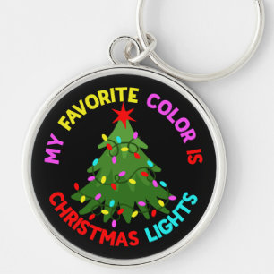 My Favourite Colour is Christmas Lights-78678 Key Ring