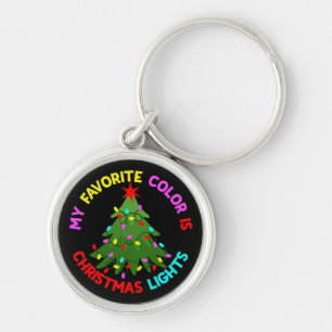 My Favourite Colour is Christmas Lights-78678 Key Ring