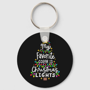 My Favourite Colour Is Christmas Lights Funny Xmas Key Ring