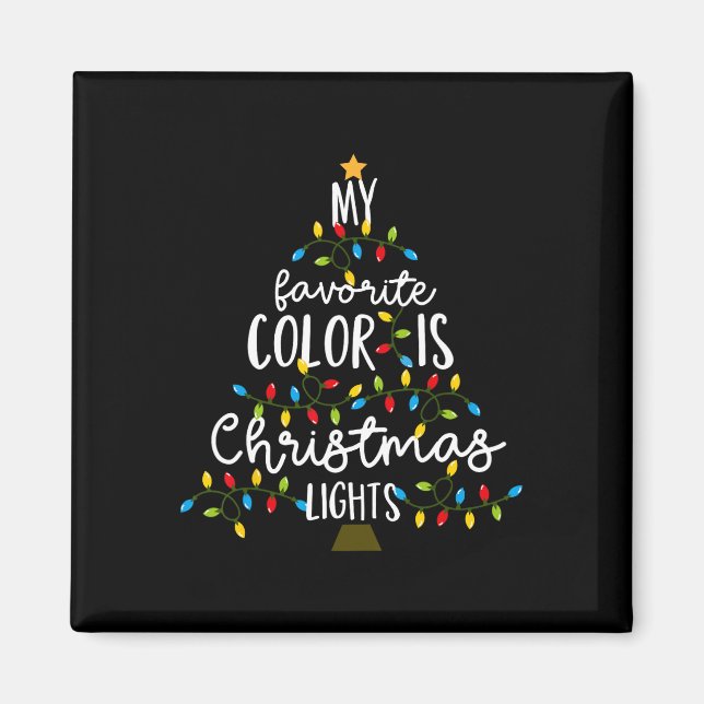 My Favourite Colour Is Christmas Lights Kids Boy W Magnet (Front)