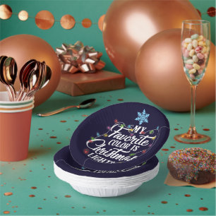 My Favourite Colour Is Christmas Lights Paper Plate