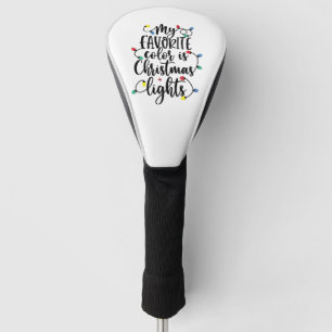 My Favourite Colour is Christmas Lights Santa Clau Golf Head Cover