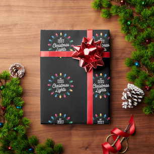 My Favourite Colour Is Christmas Lights Wreath Bul Wrapping Paper