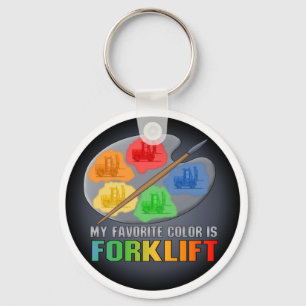 My Favourite Colour Is Forklift Truck Key Chain