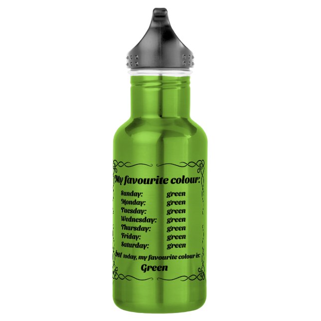 My favourite colour is green 532 ml water bottle (Right)