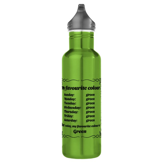 My favourite colour is green 710 ml water bottle (Right)
