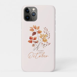 My Favourite Colour Is October –Autumn Leaves & Pi iPhone 11 Pro Case
