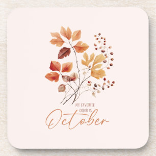 My Favourite Colour Is October –Autumn Leaves & Pi Coaster