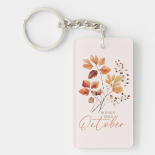 My Favourite Colour Is October –Autumn Leaves & Pi Key Ring