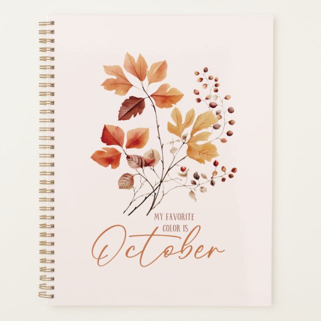 My Favourite Colour Is October –Autumn Leaves & Pi Planner (Front)