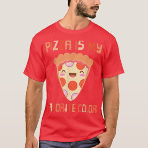 My Favourite Colour Is Pizza Funny Pepperoni Slice T-Shirt