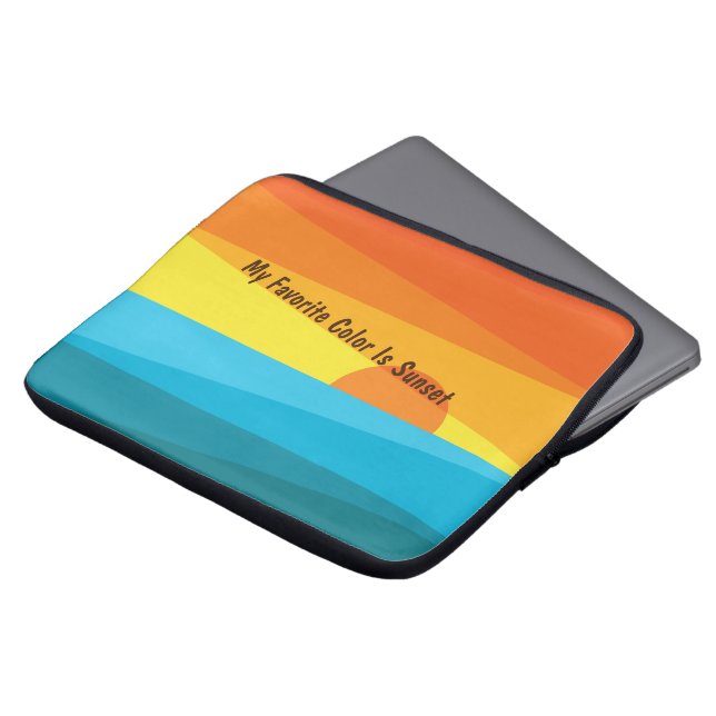 My Favourite Colour Is Sunset  Laptop Sleeve (Front Top)