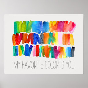 My favourite colour is you rainbow art poster
