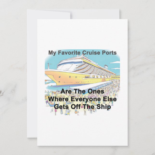 My Favourite Cruise Ports - INVITATION (Front)