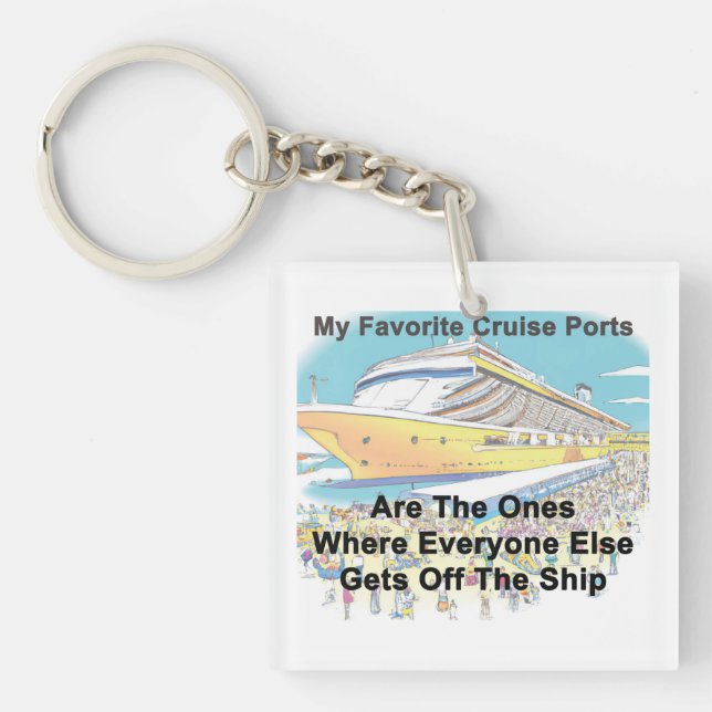 My Favourite Cruise Ports - KEY CHAIN  (Front)