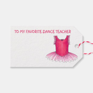 My Favourite Dance Teacher Ballet Ballerina Tutu Gift Tags