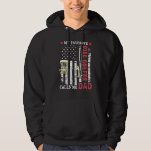 My Favourite Disc Golfer Calls Me Dad Usa Flag Fat Hoodie