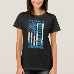 My Favourite Doctor Calls Me Papa Usa Flag Father' T-Shirt
