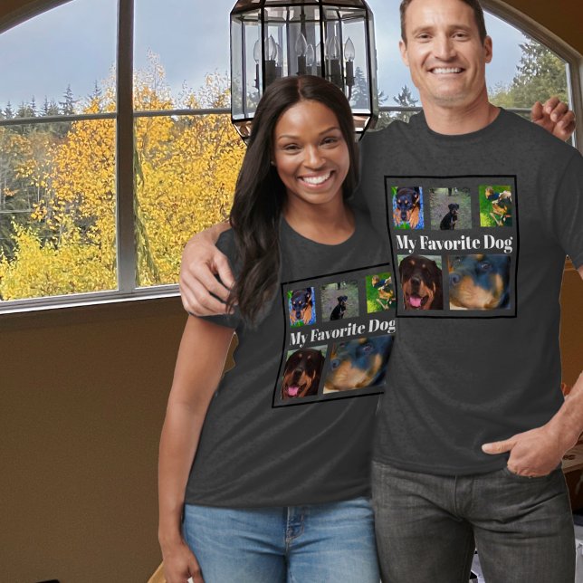 My Favourite Dog Create Your Own 6-Photo T-Shirt (Creator Uploaded)