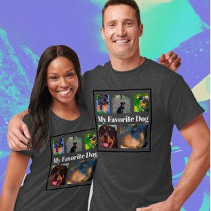 My Favourite Dogs Template 5-photo T-Shirt
