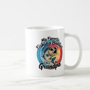 My Favourite Fishing Buddies Call Me Grandpa Funny Coffee Mug