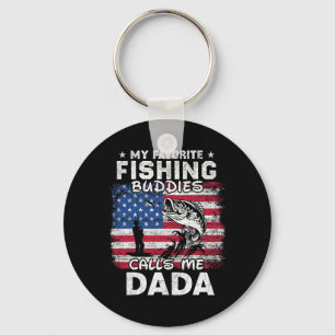My Favourite Fishing Buddies Calls Me Dada Fishing Key Ring