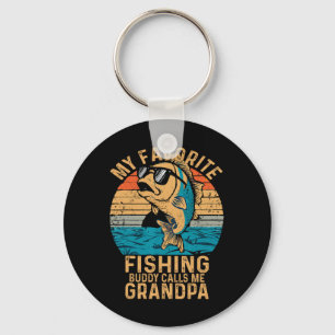 My Favourite Fishing Buddy Calls Me Grandpa Funny Key Ring