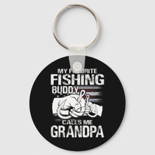 My Favourite Fishing Buddy Calls Me Grandpa Key Ring