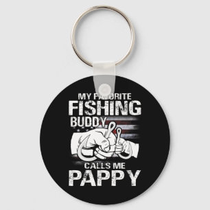 My Favourite Fishing Buddy Calls Me Pappy Key Ring