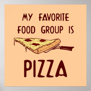 My Favourite Food Group is Pizza Poster