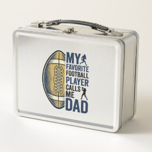 My Favourite Football Player Calls Me Dad Shirt De Metal Lunch Box