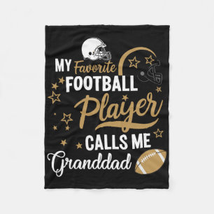 My Favourite Football Player Calls Me Granddad Fleece Blanket