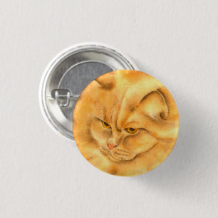 My favourite ginger cat 3 cm round badge