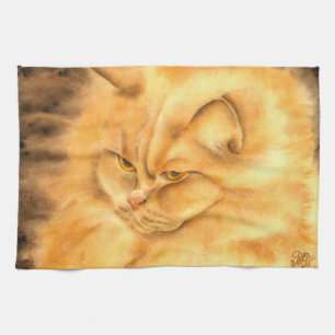 My favourite ginger cat    tea towel