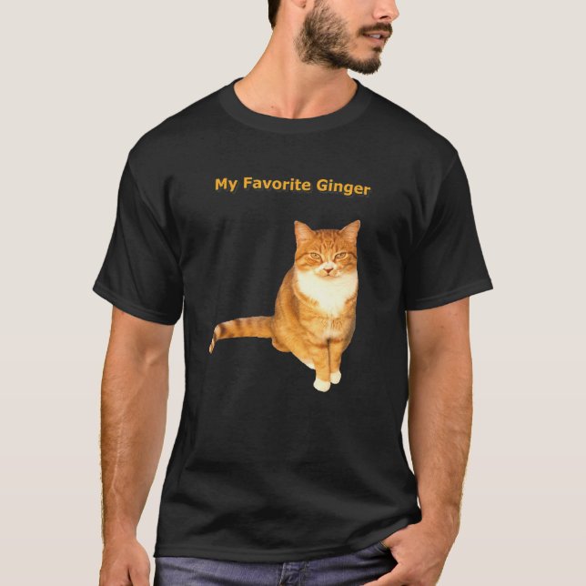 My Favourite Ginger Orange Tabby Cat T-Shirt (Front)