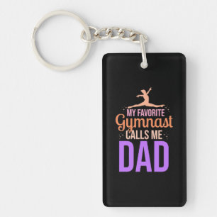 My Favourite Gymnast Calls Me Dad Key Ring