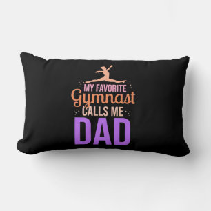 My Favourite Gymnast Calls Me Dad Lumbar Cushion