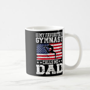 My Favourite Gymnast Calls Me Dad Usa Flag Father' Coffee Mug