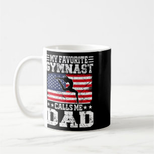 My Favourite Gymnast Calls Me Dad Usa Flag Father' Coffee Mug