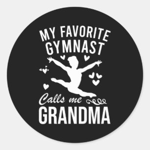 My Favourite Gymnast Calls Me Grandma Gymnastic Classic Round Sticker