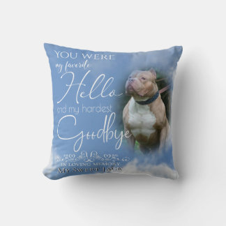 My Favourite Hello Pet Memorial Your PHOTO Cushion
