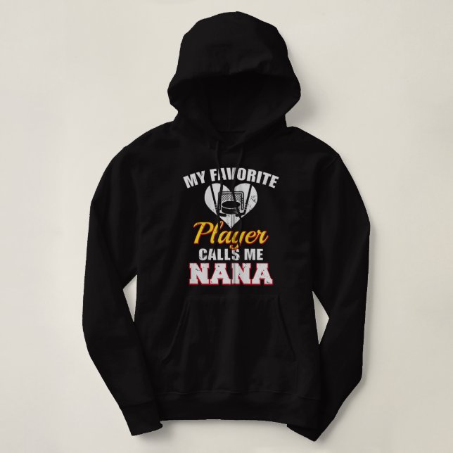 My Favourite Hockey Player Calls Me Nana Zip  Hoodie (Design Front)